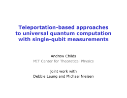Teleportation-based approaches to universal quantum computation