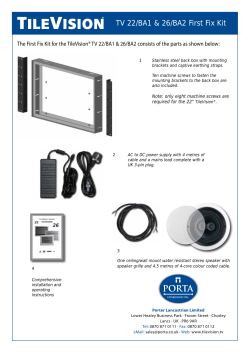 TileVision 22/TileVision 26 First Fix Kit
