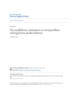 Do mindfulness, rumination or social problem