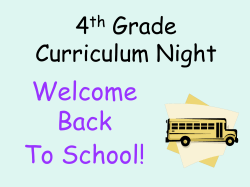 Curriculum Night - home - Home