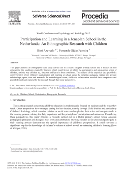 Participation and Learning in a Jenaplan School in the Netherlands
