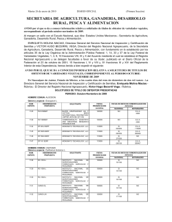 secretaria de agricultura, ganaderia