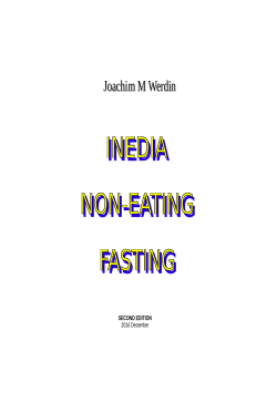 Inedia, Non-Eating, Fasting