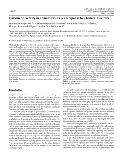 Enzymatic Activity in Tomato Fruits as a Response