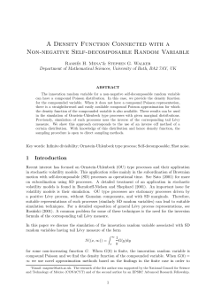 A Density Function Connected with a Non