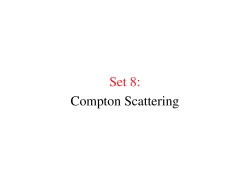 Set 8: Compton Scattering