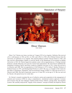 Elinor Ostrom - Ecological Society of America