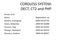cordless systems: dect,ct2,php