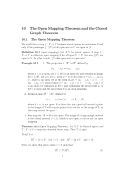 10 The Open Mapping Theorem and the Closed Graph Theorem