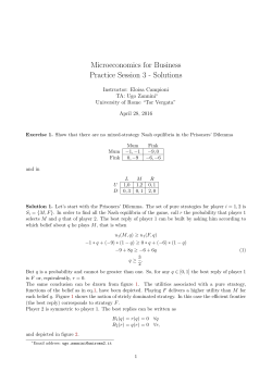 Microeconomics for Business Practice Session 3