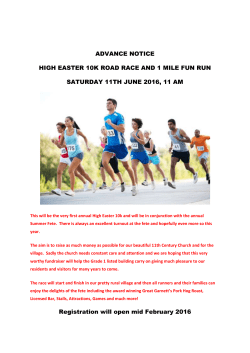 advance notice high easter 10k road race and 1 mile