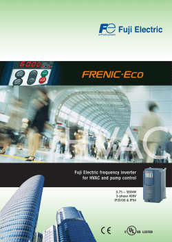 Fuji Electric frequency inverter for HVAC and pump control