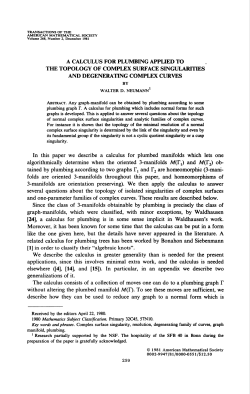 a calculus for plumbing applied to the topology of complex surface