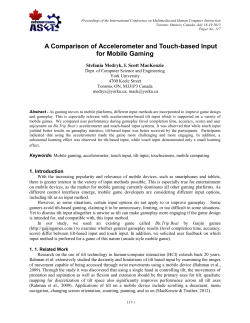 A Comparison of Accelerometer and Touch-based