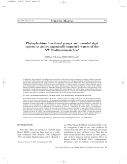 Phytoplankton functional groups and harmful algal species in