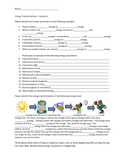 Energy Transformations