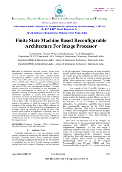 Finite State Machine Based Reconfigurable Architecture For Image