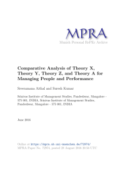Comparative Analysis of Theory X, Theory Y, Theory Z, and Theory