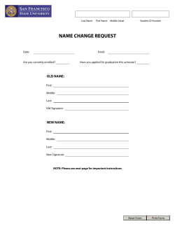 NAME CHANGE REQUEST
