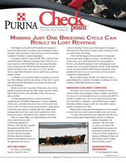 missing just one breeding cycle can result in lost