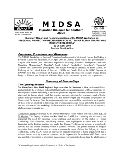MIDSA Durban 24 April 2008 - International Organization for