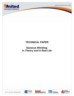 TECHNICAL PAPER Gaseous Nitriding: In Theory and In Real Life