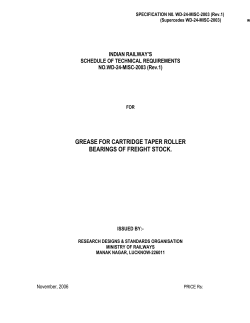 specification n0 - rdso