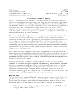 Environmental Political Theory