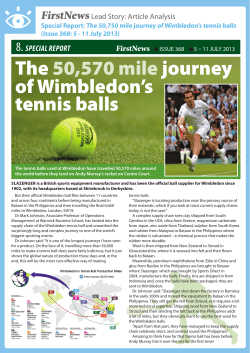 The 50570 mile journey of Wimbledon`s tennis balls