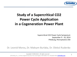 Study of a Supercritical CO2 Power Cycle Application in a