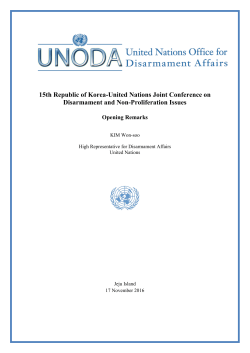 15th Republic of Korea-United Nations Joint Conference on