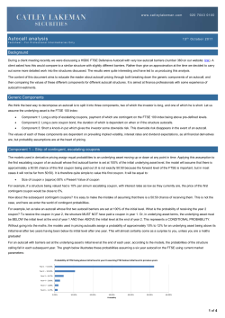 Autocallprobabilities