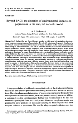 Beyond BACI: the detection of environmental impacts on