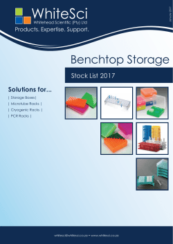 Benchtop Storage SLF 2017