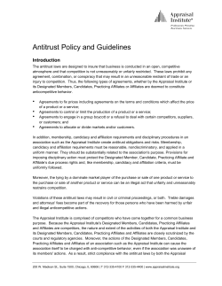 Antitrust Policy and Guidelines