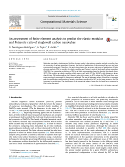 An assessment of finite element analysis to predict the elastic