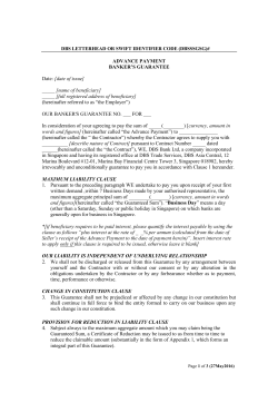 Advance Payment Guarantee