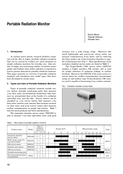 Portable Radiation Monitor - Fuji Electric Corp. of America