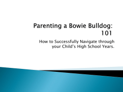 Parenting a Bowie Bulldog: 101
