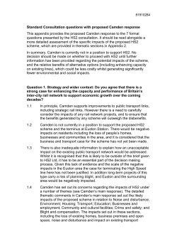 High Speed 2 consultation questions