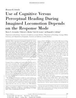 Use of cognitive versus perceptual heading during imagined
