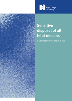 Sensitive disposal of all fetal remains
