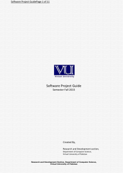 1. What is a Software Project? - VU LMS