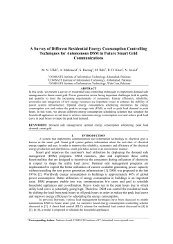 A Survey of Different Residential Energy Consumption Controlling