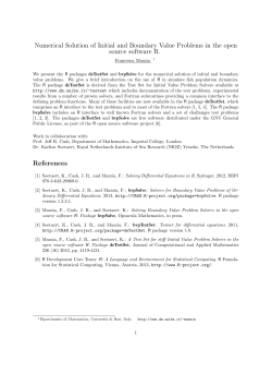 Numerical Solution of Initial and Boundary Value Problems