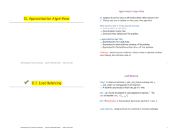 11. Approximation Algorithms 11.1 Load Balancing - IISc-SERC
