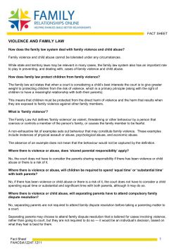 changes to the family law act