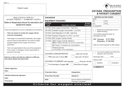 Oxygen Prescription and Patient Consent
