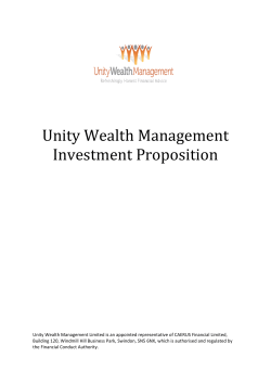 Unity Wealth Management Investment Proposition