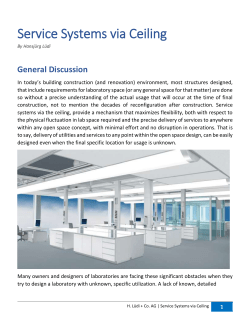 Services via Ceiling Systems